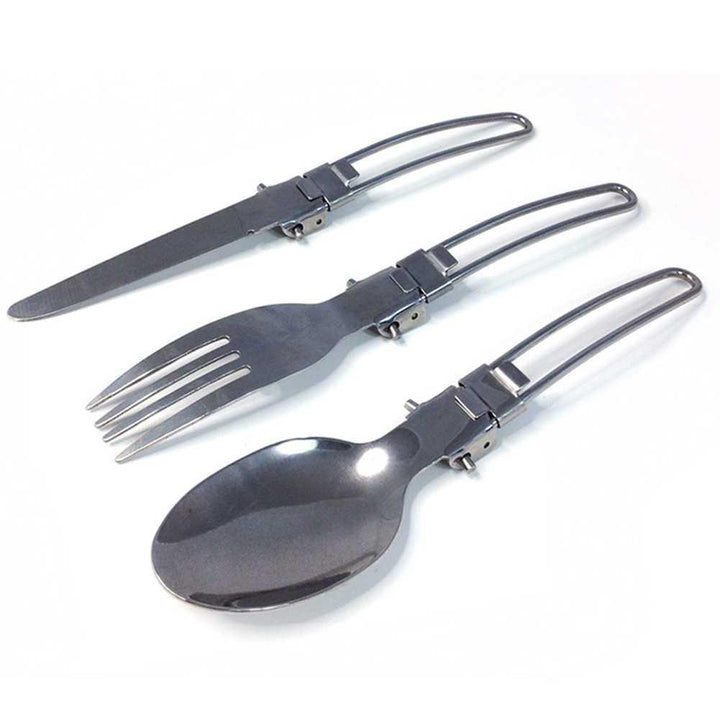 3pcs Set Folding Camping Cutlery Set