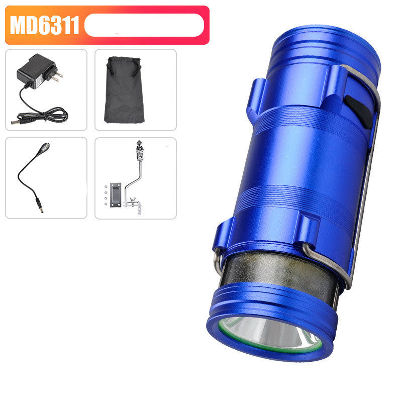 High Power Waterproof Blue Flashlight