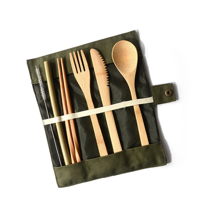Bamboo Utensils Wooden Cutlery Set