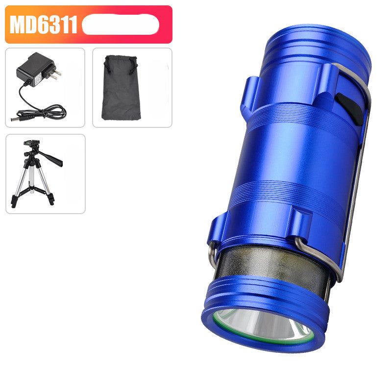 High Power Waterproof Blue Flashlight