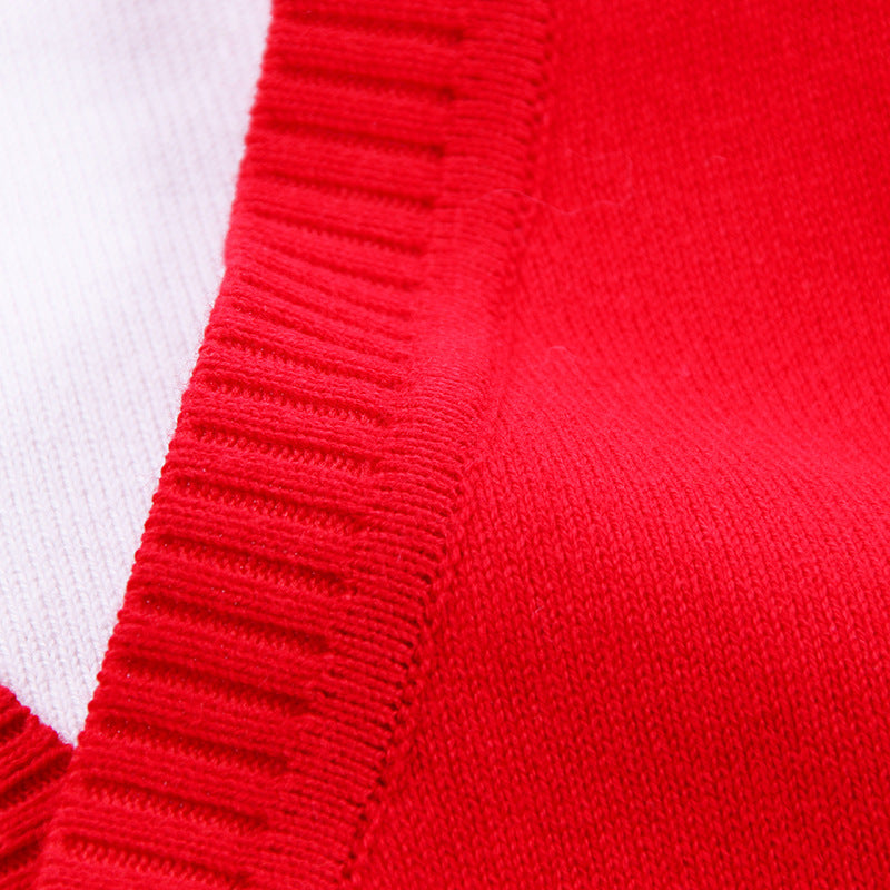 Boys Cardigan Jacket V-neck Single