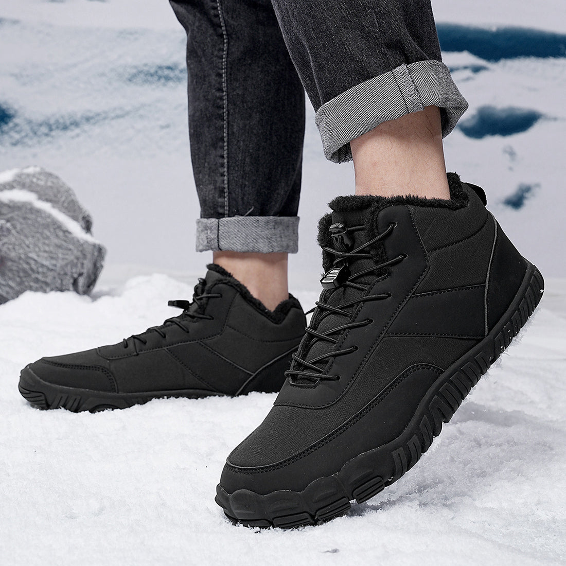 Outdoor Men's Cotton-padded Hiking Boots