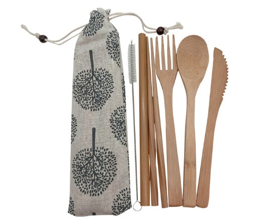 Bamboo Utensils Wooden Cutlery Set