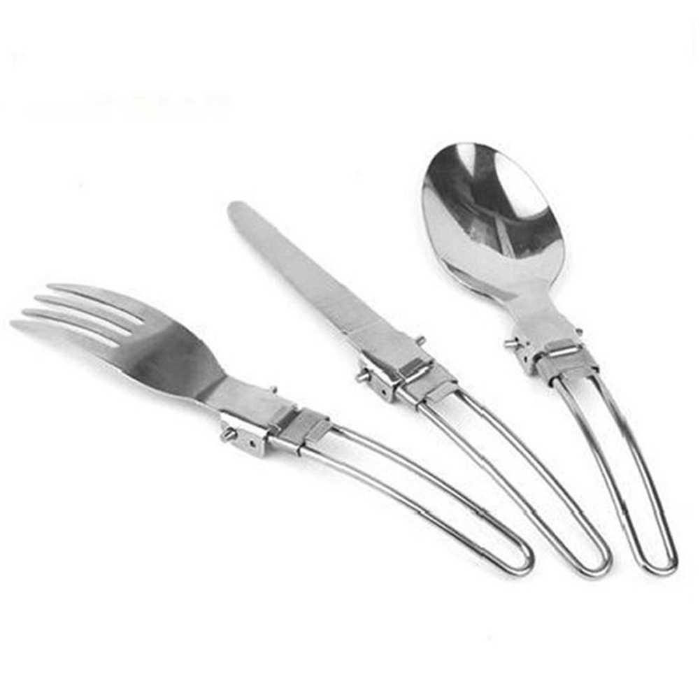 3pcs Set Folding Camping Cutlery Set