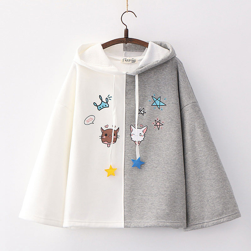 Kids School Loose Color Matching Jacket