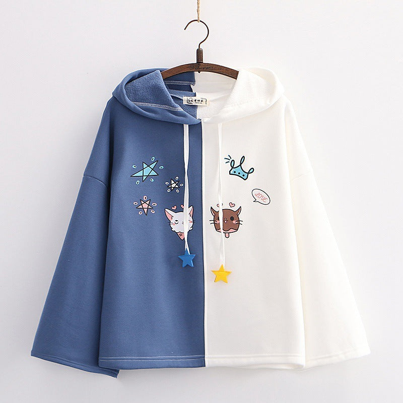 Kids School Loose Color Matching Jacket