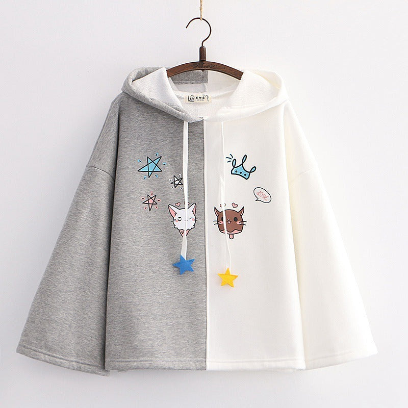 Kids School Loose Color Matching Jacket