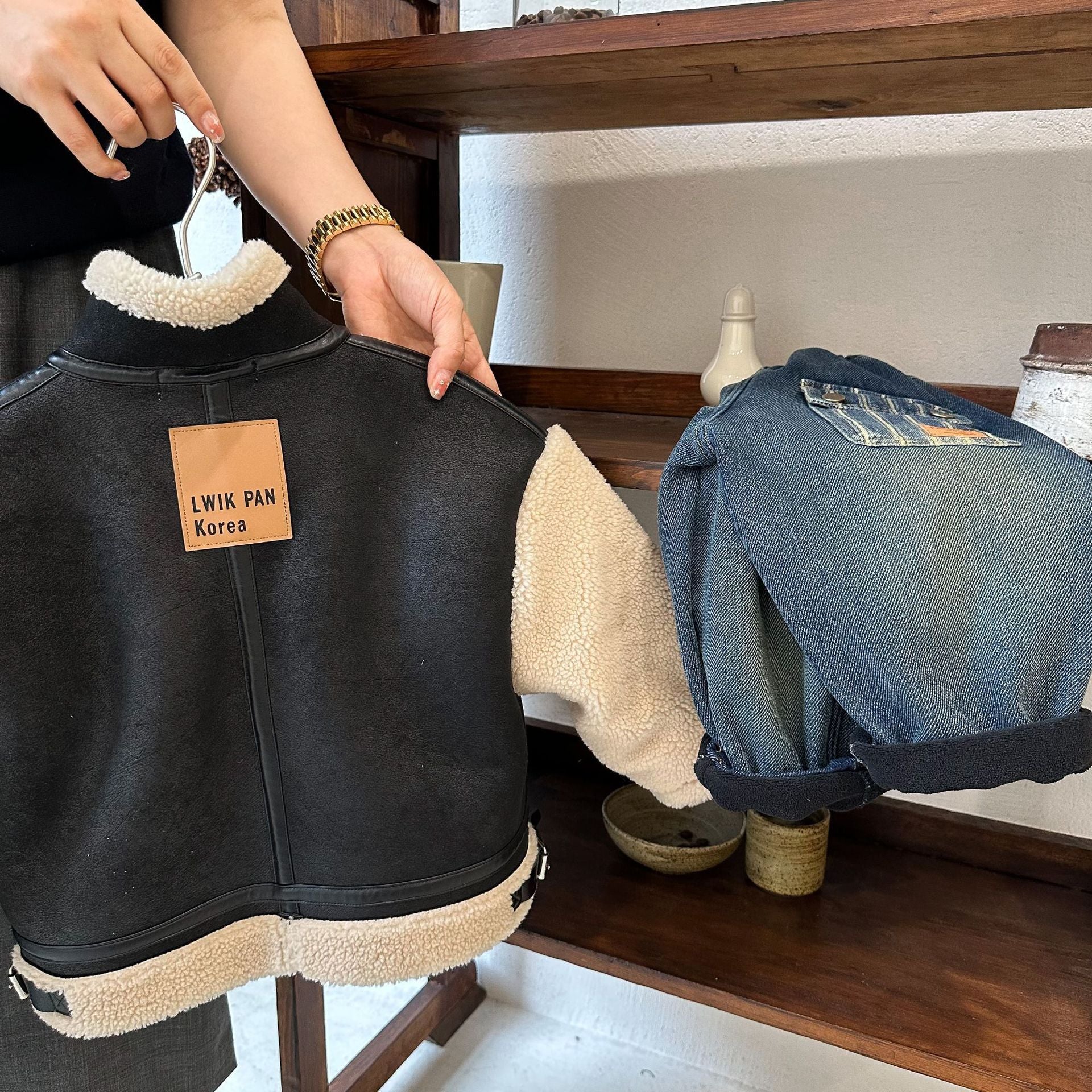 Kids' Overcoat Stitching Fur Stand Collar