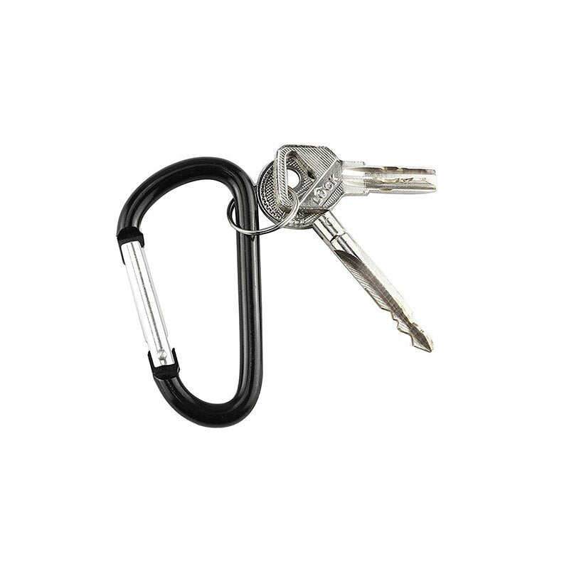 10 Pcs Aluminum Carabiner Clip D Shape