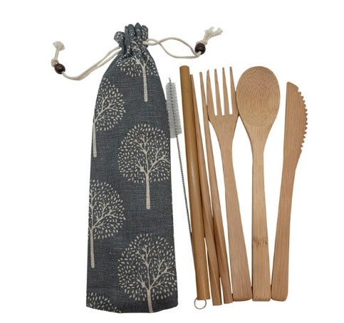 Bamboo Utensils Wooden Cutlery Set