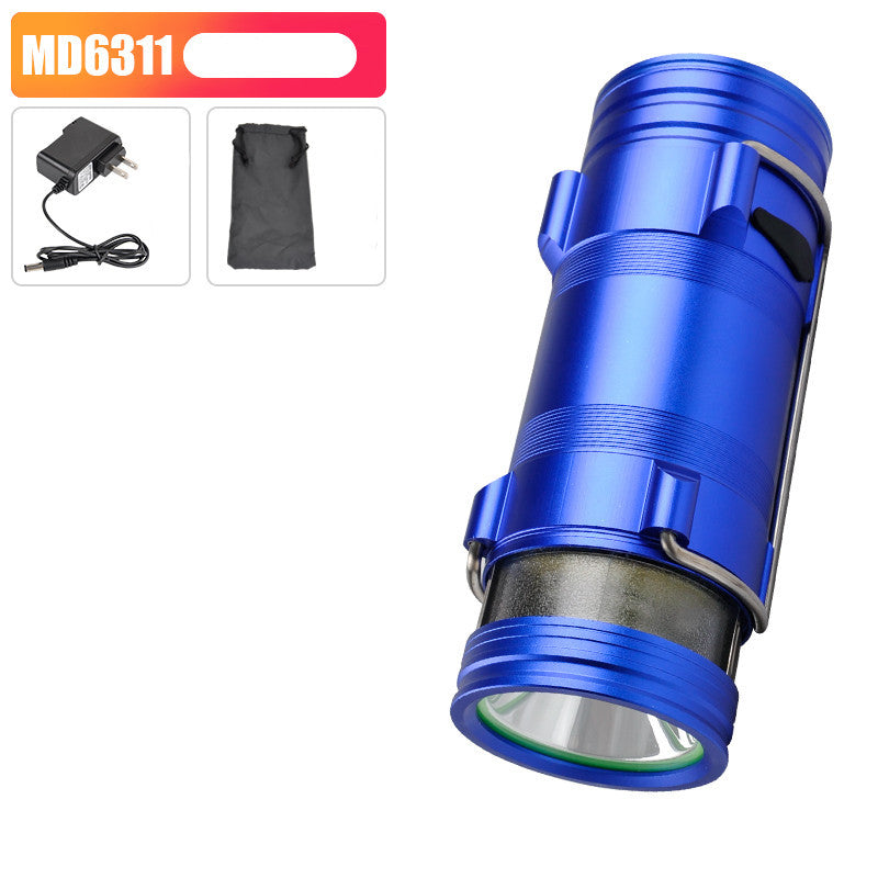 High Power Waterproof Blue Flashlight