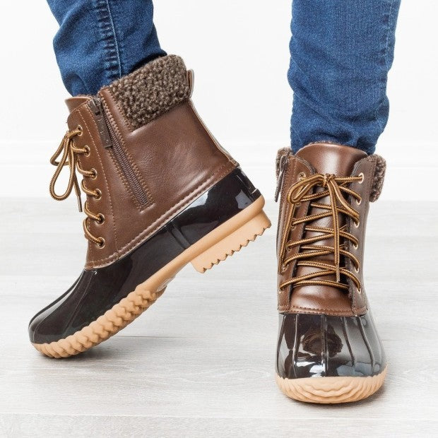 Outdoor waterproof duck boots