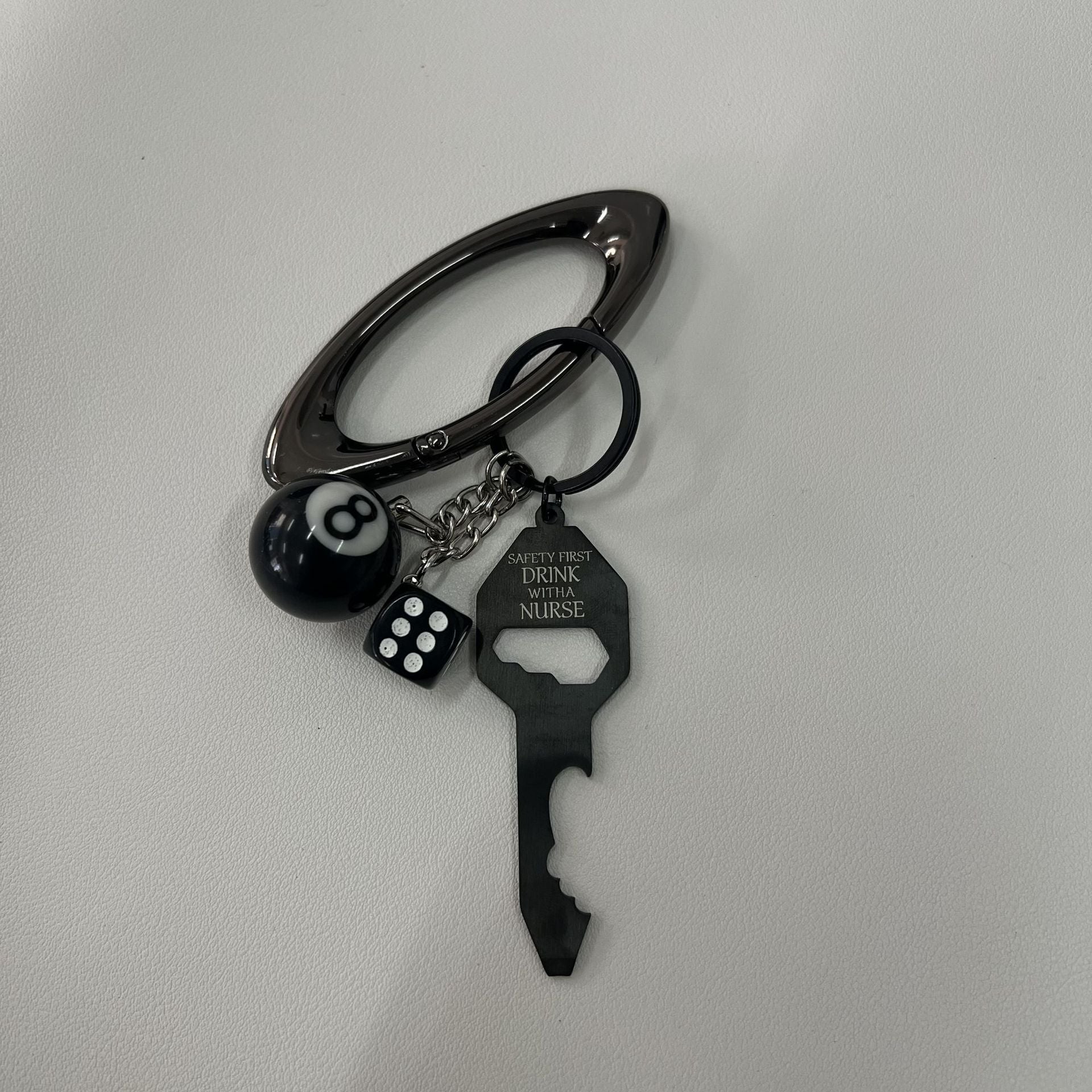 Oval Keychain Climbing Button Carabiner