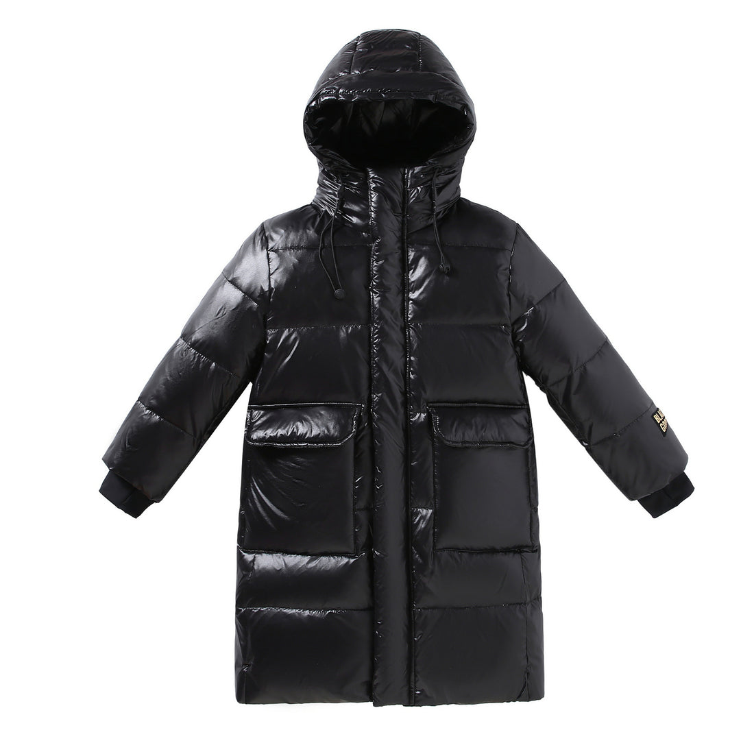 Boy's Long Down Jacket Knee Western Style