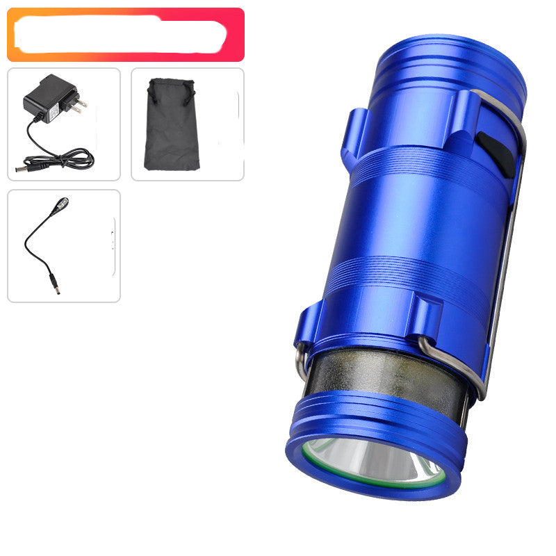High Power Waterproof Blue Flashlight