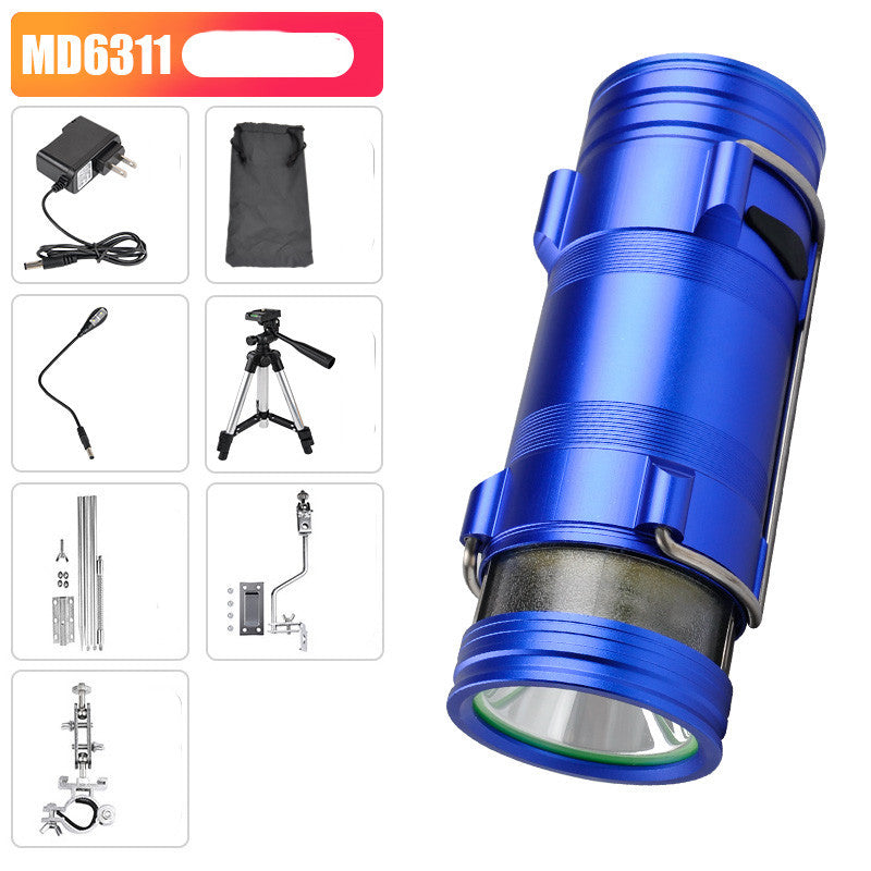 High Power Waterproof Blue Flashlight