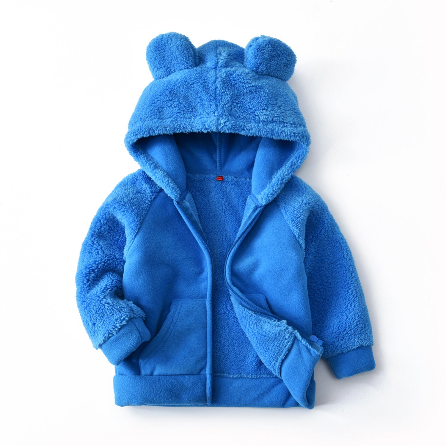 Girls Korean Kids Cardigan Hooded Polar