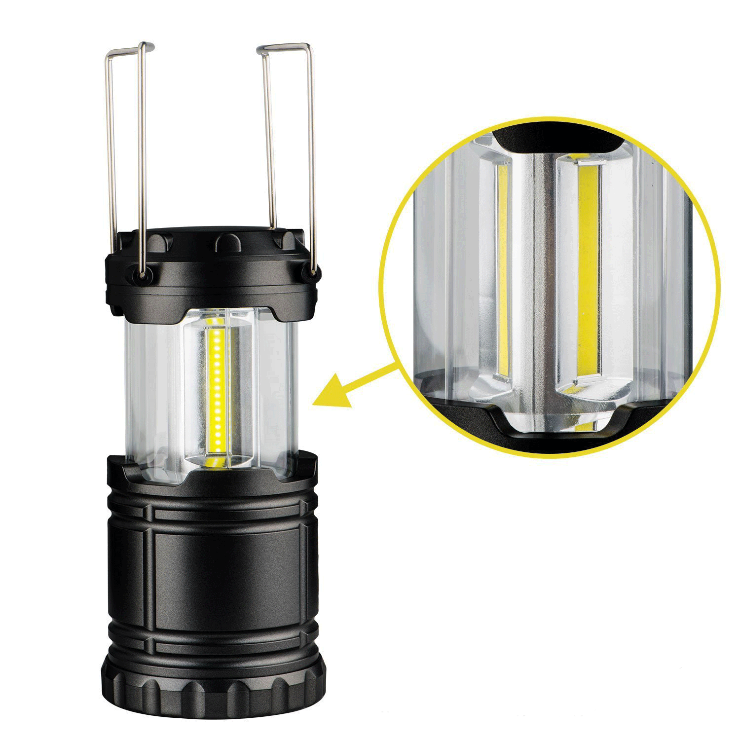 COB camping outdoor portable telescopic lantern