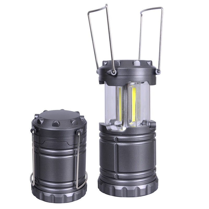 COB camping outdoor portable telescopic lantern