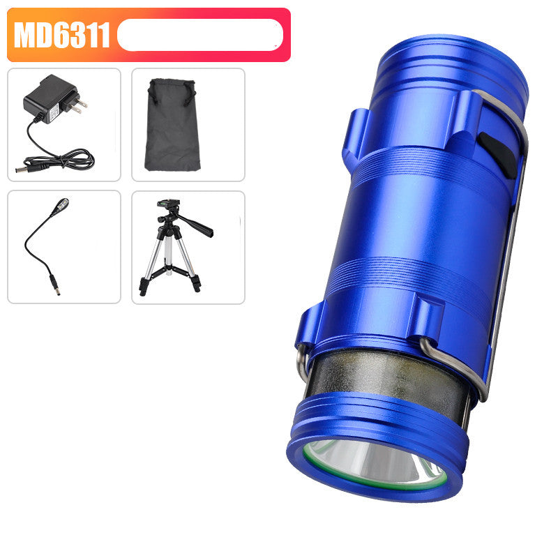 High Power Waterproof Blue Flashlight