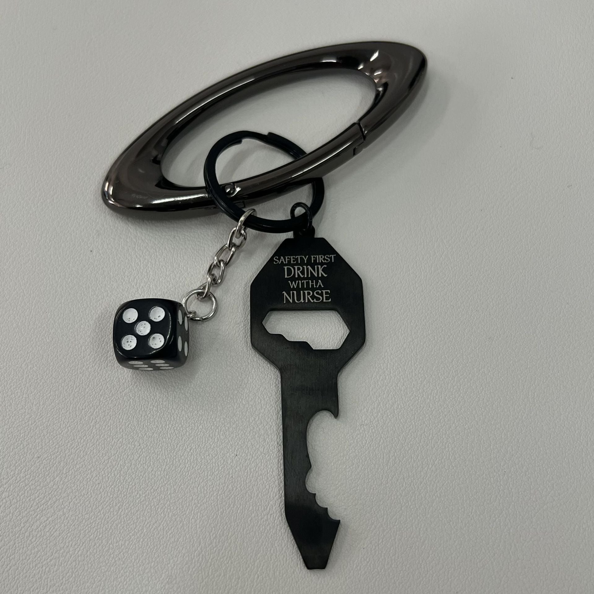 Oval Keychain Climbing Button Carabiner