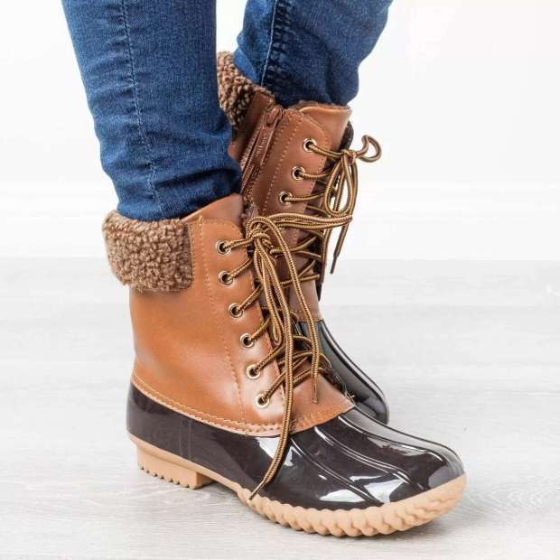 Outdoor waterproof duck boots
