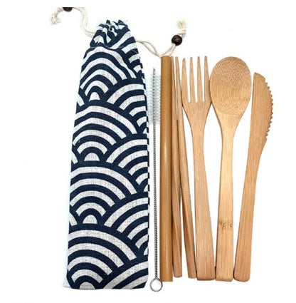 Bamboo Utensils Wooden Cutlery Set