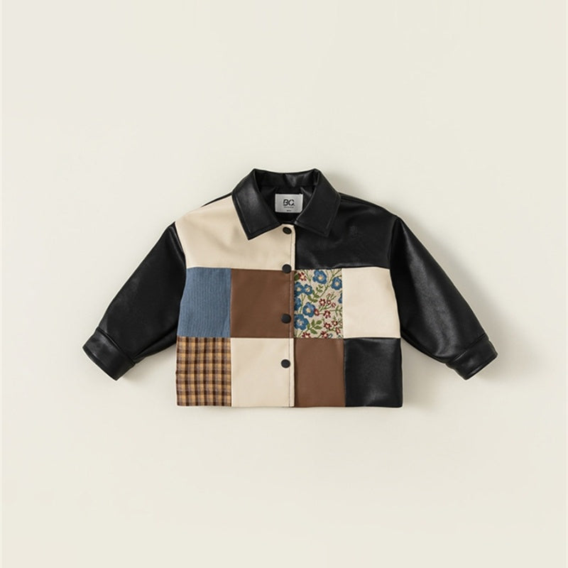 Baby Autumn And Winter Kids' Overcoat Boy's Leather