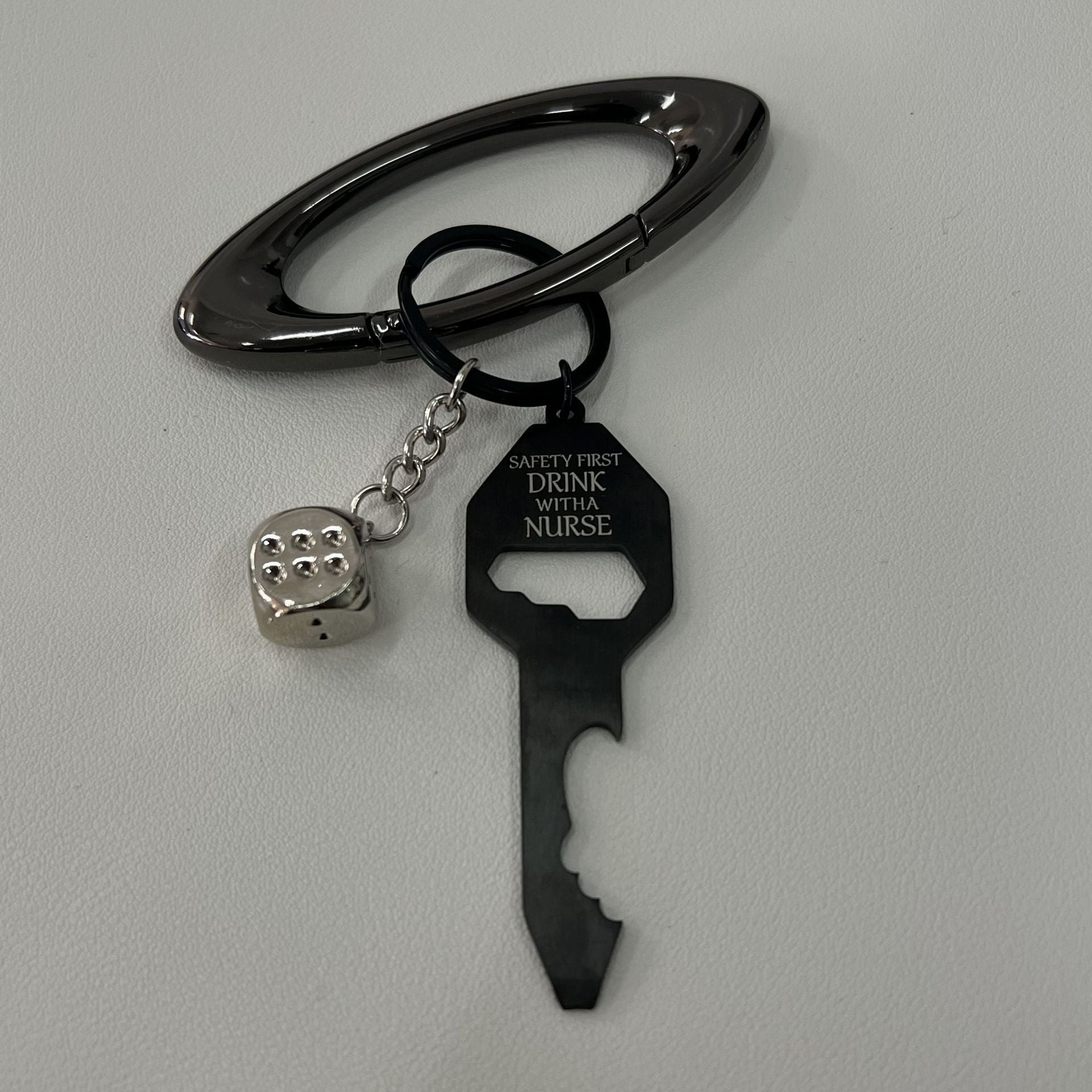 Oval Keychain Climbing Button Carabiner