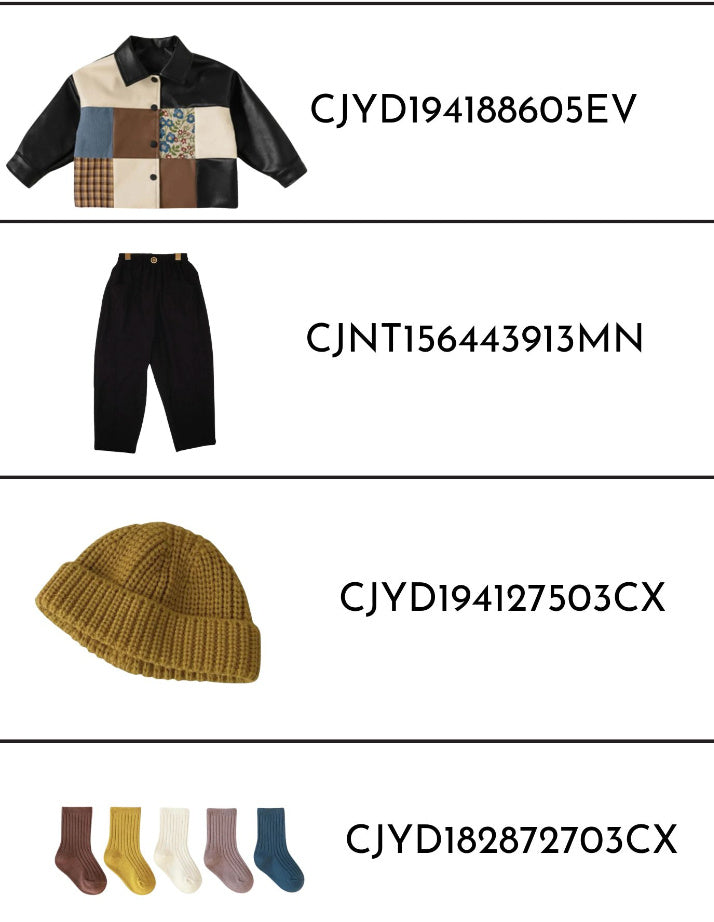 Baby Autumn And Winter Kids' Overcoat Boy's Leather