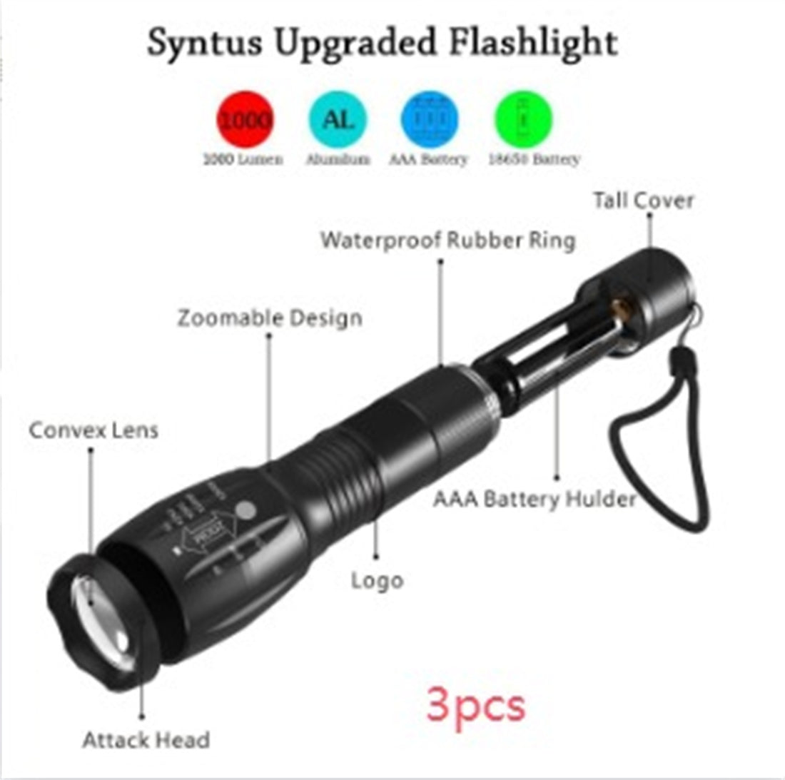 Portable Mini Flashlight Torch Light