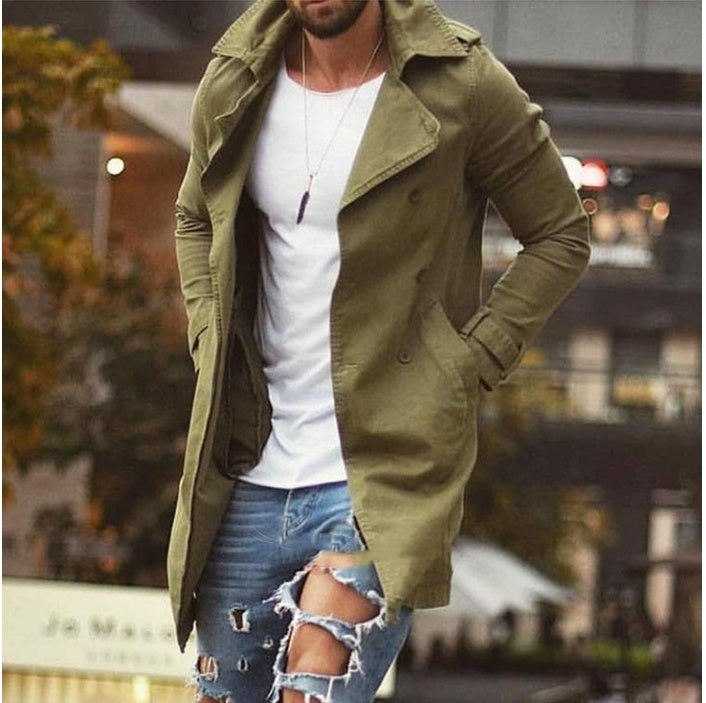 Spring Men Jacket Mid-length Slim Large