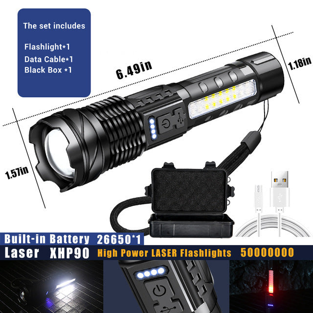 White Laser Waterproof Light Flashlight