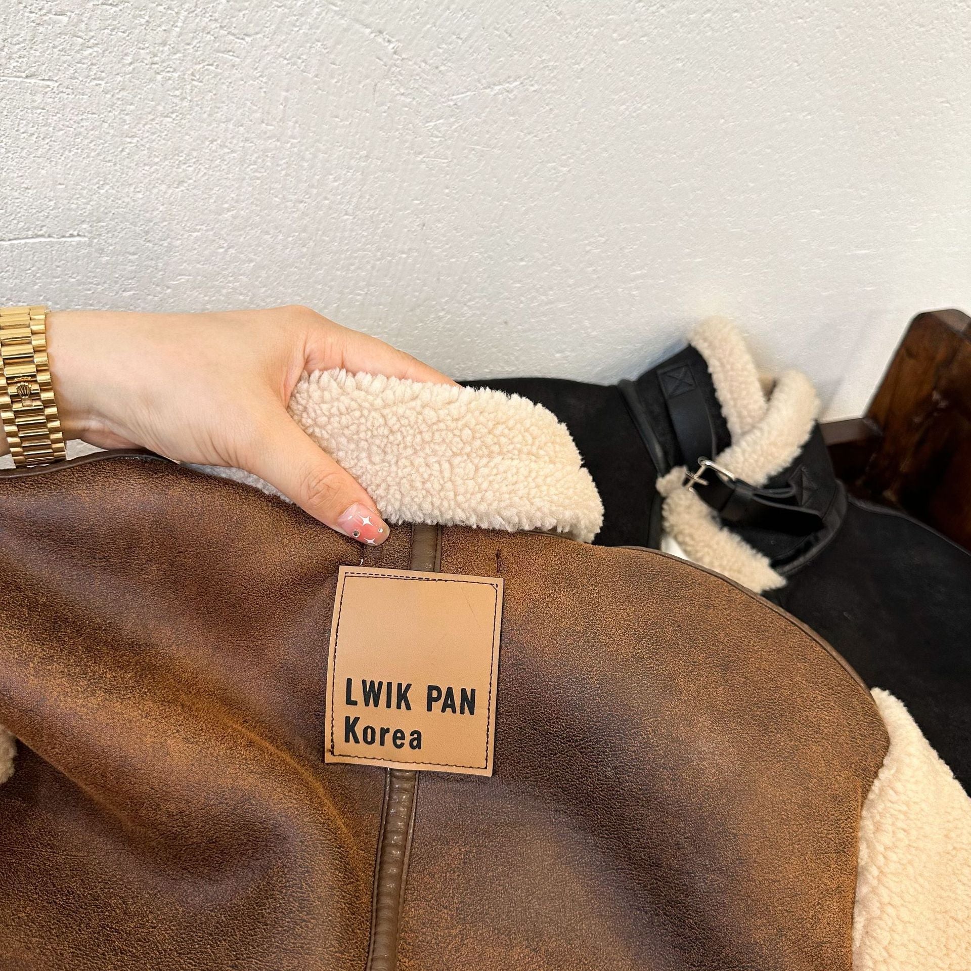 Kids' Overcoat Stitching Fur Stand Collar