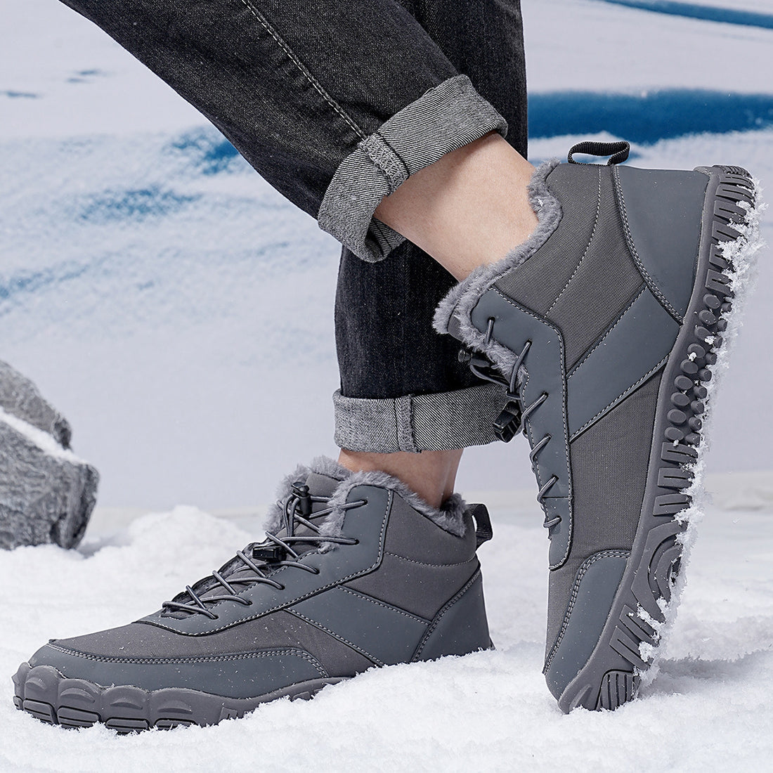 Outdoor Men's Cotton-padded Hiking Boots