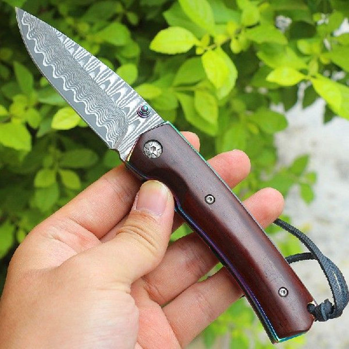 Ebony Folding Outdoor Knife Camping