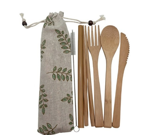 Bamboo Utensils Wooden Cutlery Set