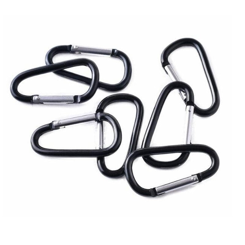10 Pcs Aluminum Carabiner Clip D Shape