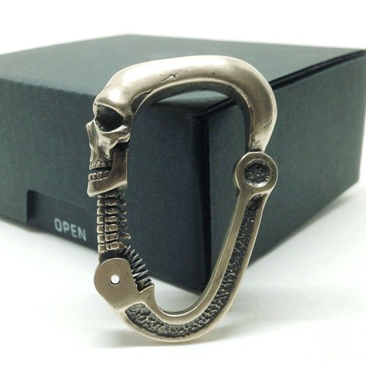 Skull Head Keychain Climbing Button