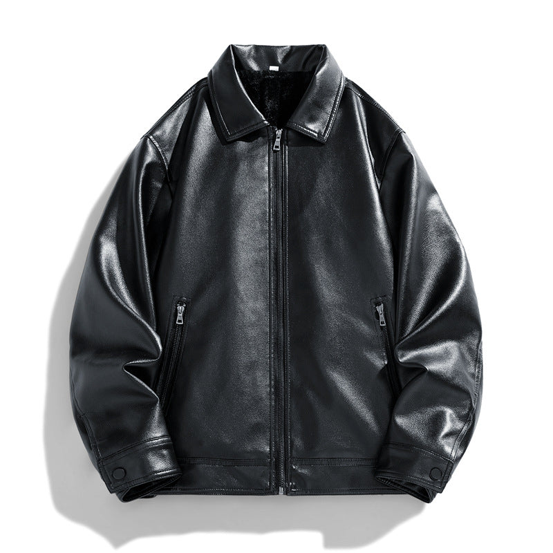Men's Leather Jacket Unlined Coat