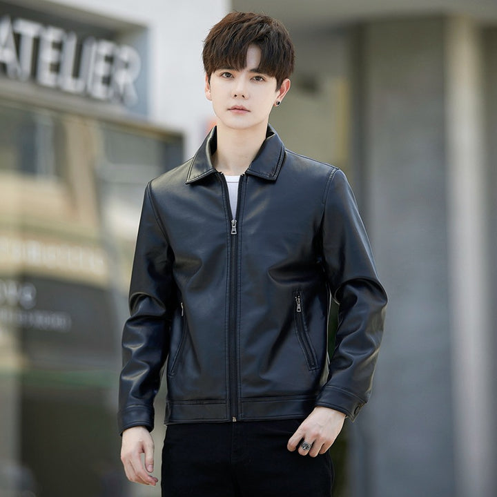 Men's Leather Jacket Unlined Coat