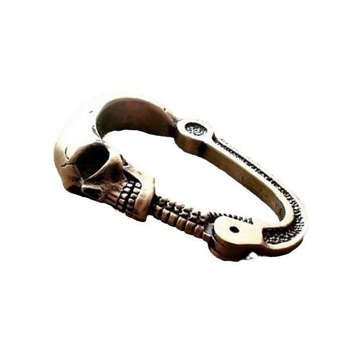 Skull Head Keychain Climbing Button
