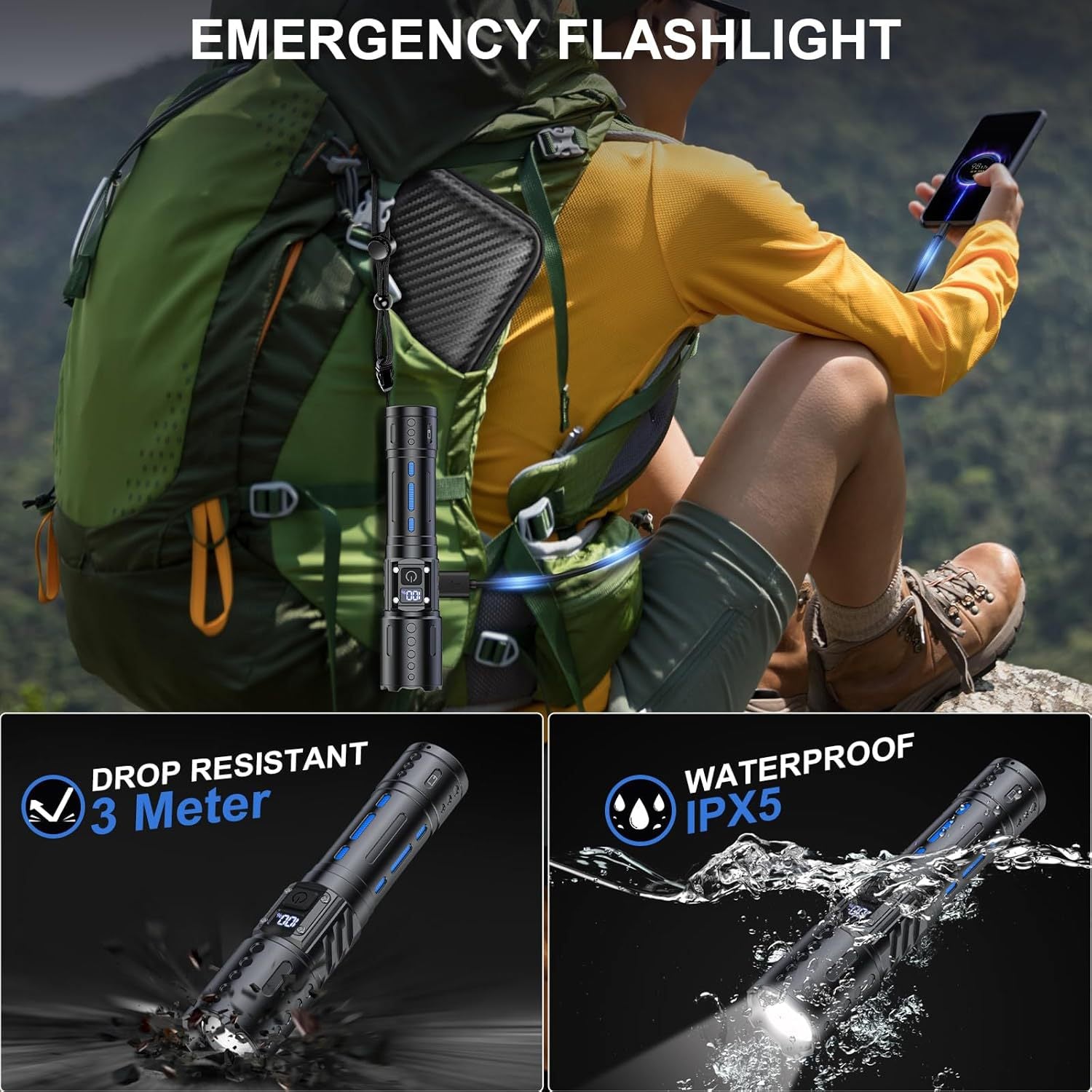Strong Light Rechargeable Flashlight