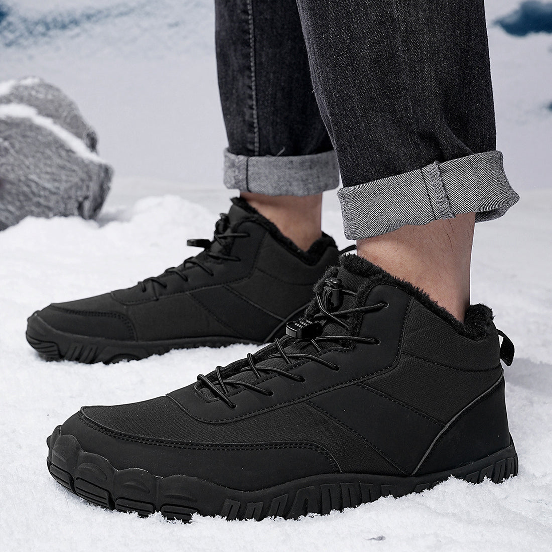 Outdoor Men's Cotton-padded Hiking Boots