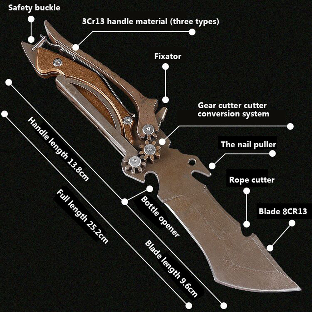 Mechanical Camping Straight Knife