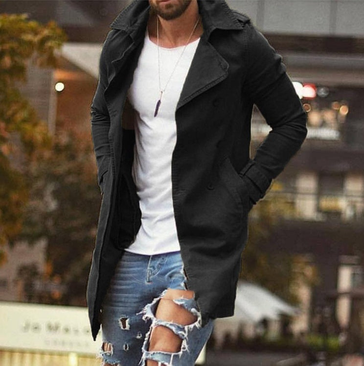 Spring Men Jacket Mid-length Slim Large