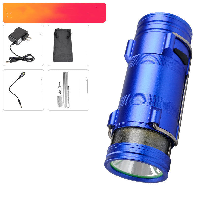 High Power Waterproof Blue Flashlight