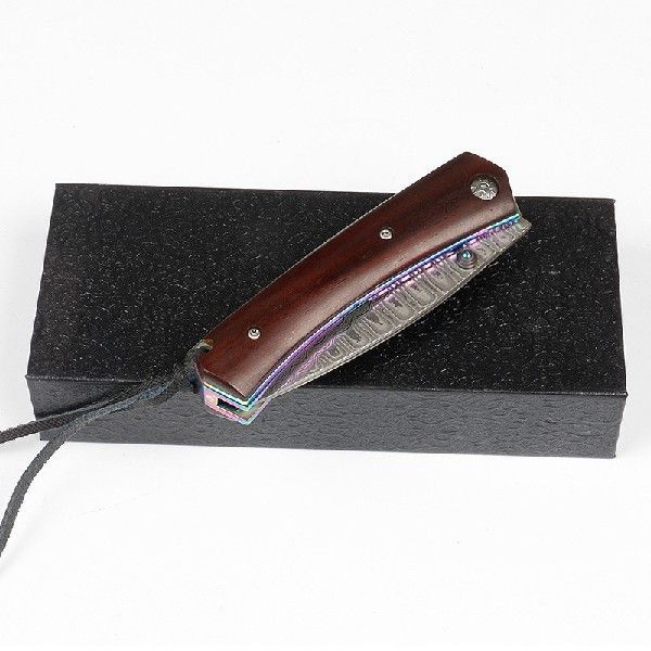 Ebony Folding Outdoor Knife Camping