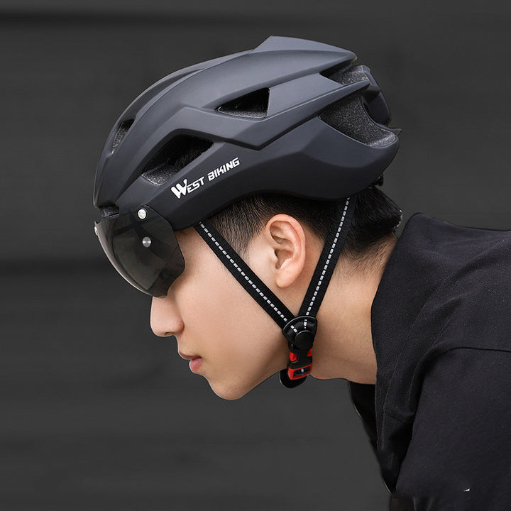 bike helmet with goggles Cycling Helmet Integrated With Goggles – Wild Ridge Goods