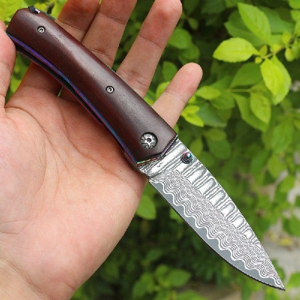 Ebony Folding Outdoor Knife Camping